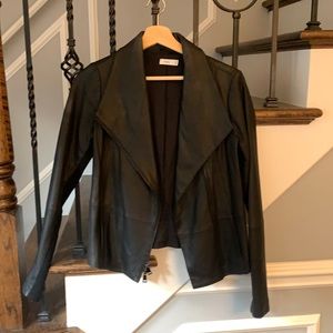 Vince scuba leather jacket size small